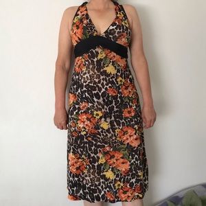 Body Central Floral Print Midi Dress